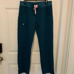 Caribbean blue figs scrub pants